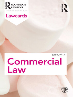 cover image of Commercial Lawcards 2012-2013